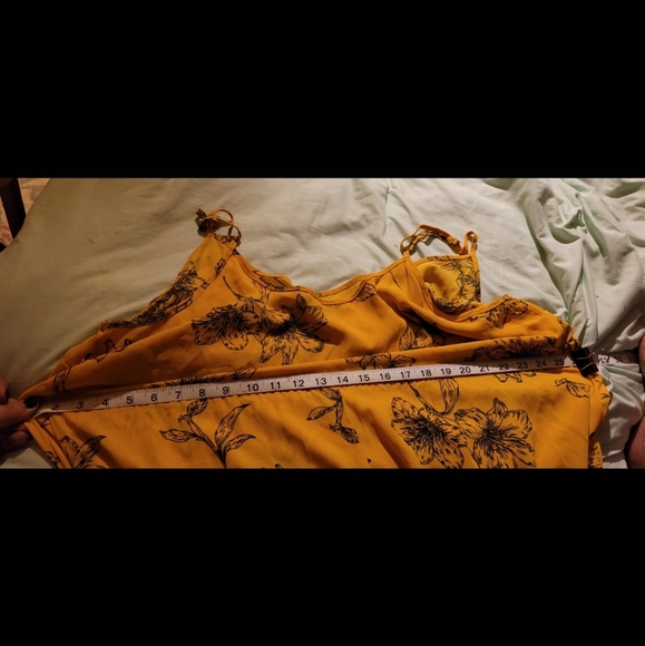 Forever 21 3X Yellow & Black Floral Design Dress - Picture 8 of 10